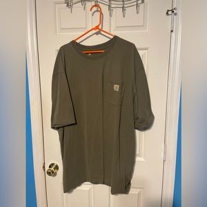 Carhartt T Shirt Mens 3XL Tall Brown Short Sleeve Pocket Tee Original Fit Work